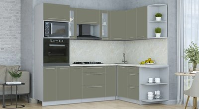 Кухонный гарнитур Интерлиния Мила Пластик 1.68x2.4 PR