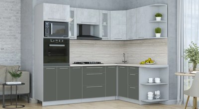 Кухонный гарнитур Интерлиния Мила Пластик 1.68x2.4 PR