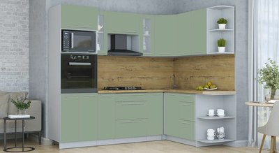 Кухонный гарнитур Интерлиния Мила Пластик 1.68x2.4 PR