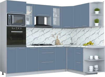 Кухонный гарнитур Интерлиния Мила Пластик 1.68x2.6 PR - фото