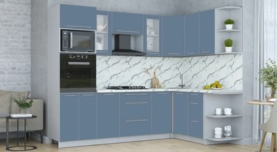 Кухонный гарнитур Интерлиния Мила Пластик 1.68x2.6 PR