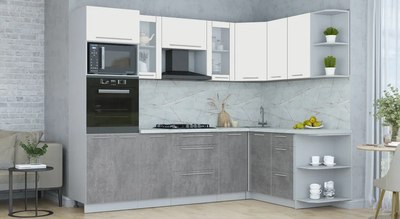 Кухонный гарнитур Интерлиния Мила Пластик 1.68x2.6 PR