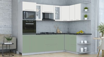 Кухонный гарнитур Интерлиния Мила Пластик 1.68x2.6 PR