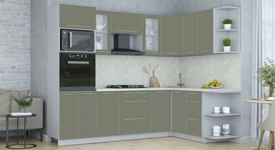 Кухонный гарнитур Интерлиния Мила Пластик 1.68x2.6 PR