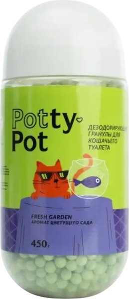 Кондиционер для кошачьего туалета Potty-Pot Дезодорирующие гранулы Свежесть сада - фото