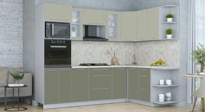 Кухонный гарнитур Интерлиния Мила Пластик 1.68x2.6 PR