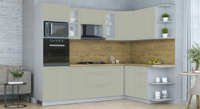 Кухонный гарнитур Интерлиния Мила Пластик 1.68x2.6 PR