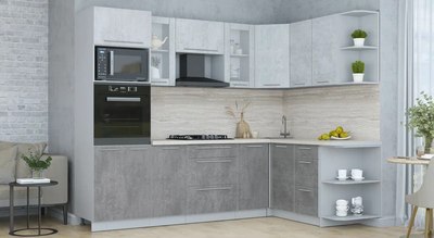 Кухонный гарнитур Интерлиния Мила Пластик 1.68x2.6 PR