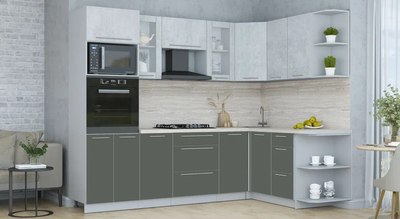 Кухонный гарнитур Интерлиния Мила Пластик 1.68x2.6 PR