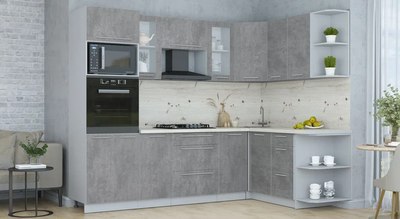 Кухонный гарнитур Интерлиния Мила Пластик 1.68x2.6 PR