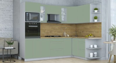 Кухонный гарнитур Интерлиния Мила Пластик 1.68x2.6 PR