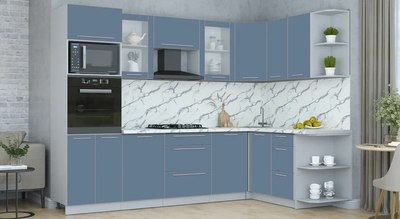 Кухонный гарнитур Интерлиния Мила Пластик 1.68x2.8 PR