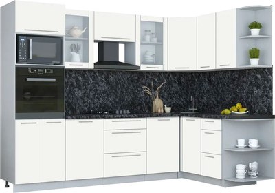 Кухонный гарнитур Интерлиния Мила Пластик 1.68x2.8 PR - фото