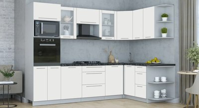 Кухонный гарнитур Интерлиния Мила Пластик 1.68x2.8 PR