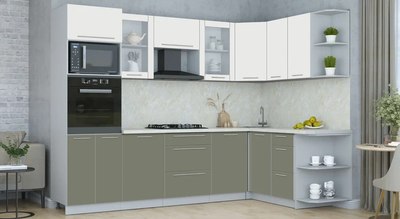 Кухонный гарнитур Интерлиния Мила Пластик 1.68x2.8 PR