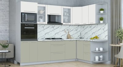 Кухонный гарнитур Интерлиния Мила Пластик 1.68x2.8 PR