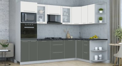 Кухонный гарнитур Интерлиния Мила Пластик 1.68x2.8 PR