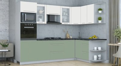 Кухонный гарнитур Интерлиния Мила Пластик 1.68x2.8 PR