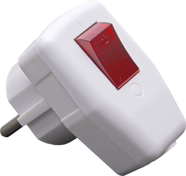 Вилка штепсельная Stekker Угловая с выключателем PPG16-43-202 / 39004 - фото