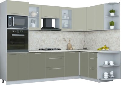 Кухонный гарнитур Интерлиния Мила Пластик 1.68x2.8 PR - фото
