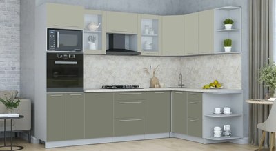 Кухонный гарнитур Интерлиния Мила Пластик 1.68x2.8 PR