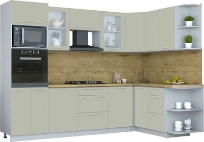 Кухонный гарнитур Интерлиния Мила Пластик 1.68x2.8 PR - фото