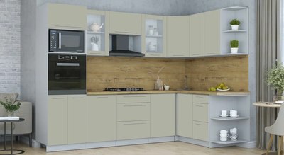 Кухонный гарнитур Интерлиния Мила Пластик 1.68x2.8 PR