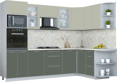 Кухонный гарнитур Интерлиния Мила Пластик 1.68x2.8 PR - фото