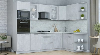 Кухонный гарнитур Интерлиния Мила Пластик 1.68x2.8 PR
