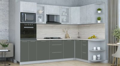 Кухонный гарнитур Интерлиния Мила Пластик 1.68x2.8 PR