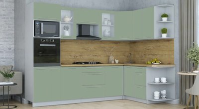 Кухонный гарнитур Интерлиния Мила Пластик 1.68x2.8 PR