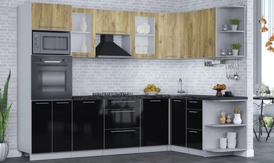 Кухонный гарнитур Интерлиния Мила Пластик 1.68x2.8 PR