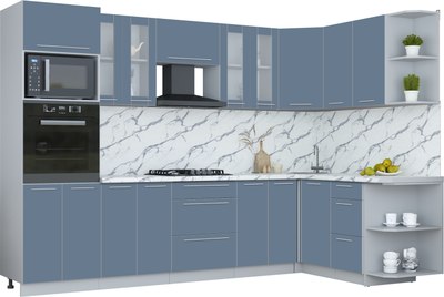 Кухонный гарнитур Интерлиния Мила Пластик 1.68x3.0 PR - фото