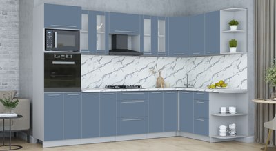 Кухонный гарнитур Интерлиния Мила Пластик 1.68x3.0 PR