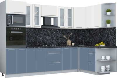 Кухонный гарнитур Интерлиния Мила Пластик 1.68x3.0 PR - фото