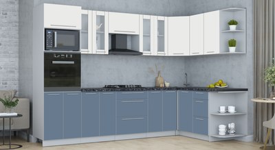 Кухонный гарнитур Интерлиния Мила Пластик 1.68x3.0 PR