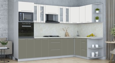 Кухонный гарнитур Интерлиния Мила Пластик 1.68x3.0 PR