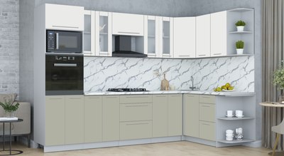 Кухонный гарнитур Интерлиния Мила Пластик 1.68x3.0 PR