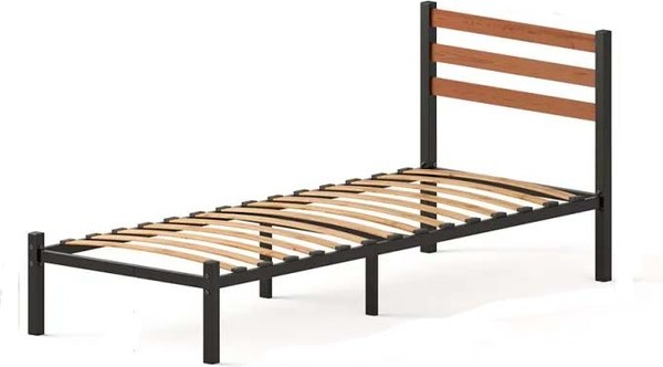 Односпальная кровать Домаклево Сталь 80x200 - фото