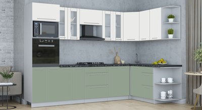 Кухонный гарнитур Интерлиния Мила Пластик 1.68x3.0 PR