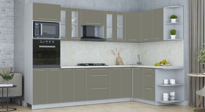 Кухонный гарнитур Интерлиния Мила Пластик 1.68x3.0 PR