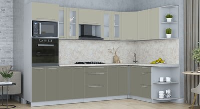 Кухонный гарнитур Интерлиния Мила Пластик 1.68x3.0 PR