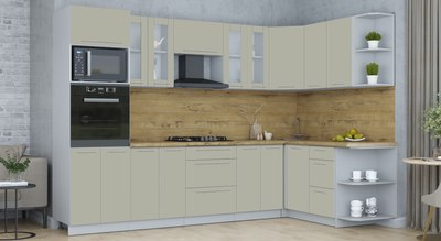 Кухонный гарнитур Интерлиния Мила Пластик 1.68x3.0 PR