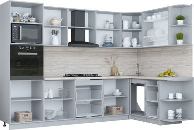 Кухонный гарнитур Интерлиния Мила Пластик 1.68x3.0 PR