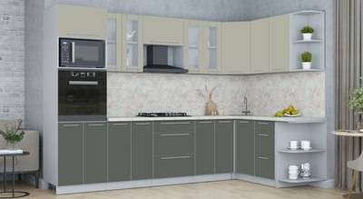 Кухонный гарнитур Интерлиния Мила Пластик 1.68x3.0 PR