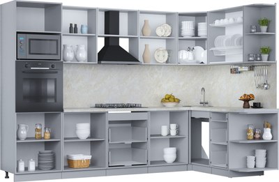 Кухонный гарнитур Интерлиния Мила Пластик 1.68x3.0 PR