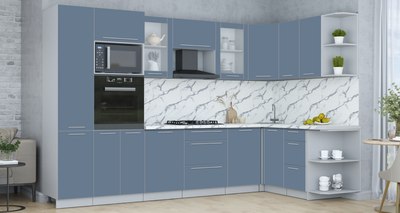 Кухонный гарнитур Интерлиния Мила Пластик 1.68x3.2 PR