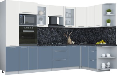 Кухонный гарнитур Интерлиния Мила Пластик 1.68x3.2 PR - фото