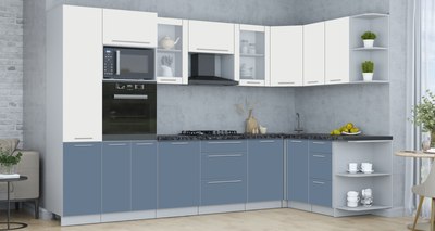 Кухонный гарнитур Интерлиния Мила Пластик 1.68x3.2 PR