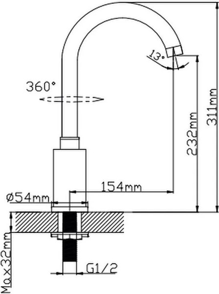 Смеситель Potato P0080S